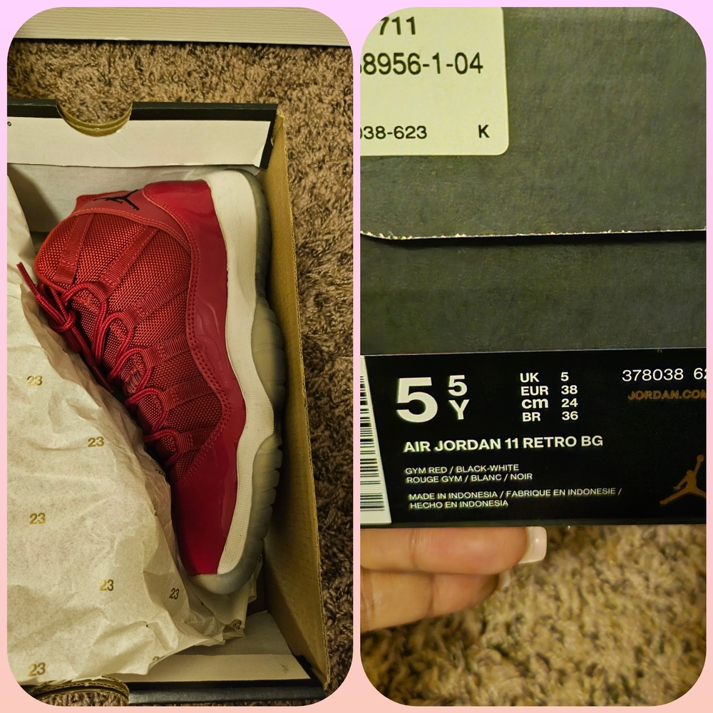 Jordan Kids Sneakers in Red and White